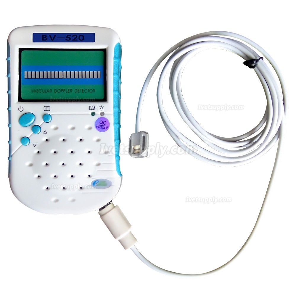 Veterinary Vascular Doppler Vet Ultrasound BV520 (9mhz Flat Probe Detect Animal Blood Flow Velocity)